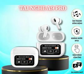 Tai nghe Bluetooth A9 Pro Chống ồn, Kháng nước IPX5 - Tai nghe in-ear Cảm ứng Thông minh với Màn hình LED và Chất lượng Âm thanh Tuyệt vời