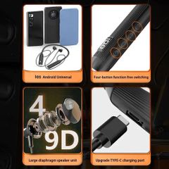Tai Nghe Không Dây Bluetooth L08 TWS Thể Thao Đeo Cổ, Âm Thanh Nổi, Thời Gian Sử Dụng 10 Giờ, Màn Hình LED, Âm Thanh Trung Thực Cao