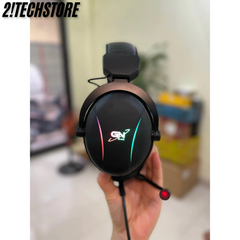 Tai Nghe Chơi Game G-NET GX6 7.1 LED RGB - Tai Nghe Gaming Đen Cam, Âm Thanh Sống Động, Mic Có Thể Uốn, Phụ Kiện Máy Tính Chất Lượng