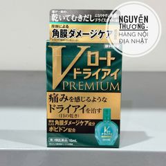 Nước Nhỏ Mắt Rohto V-Premium - Dưỡng ẩm, Làm Sáng Mắt, Giảm Mệt Mỏi, Hàng Nội Địa Nhật Bản, Sản Phẩm Chăm Sóc Mắt Cao Cấp