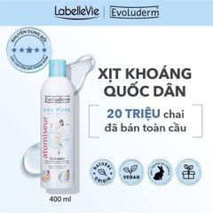 Xịt Khoáng Evoluderm 150ml - Dưỡng Ẩm, Làm Dịu Da, Cấp Nước Nhanh Chóng Cho Tất Cả Các Loại Da