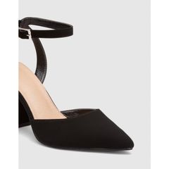 Giày Cao Gót Nữ Da Lộn Màu Đen Size 39 Novo - Phong Cách Thanh Lịch và Nữ Tính, Gót Vuông 8.5cm