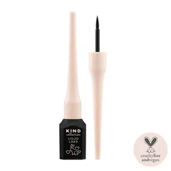 Bút Kẻ Mắt Nước KIND Cosmetics Liquid Eyeliner Màu Đen Nhất 4ml - Lâu Trôi, Không Lem, 100% Thuần Chay, Không Độc Hại