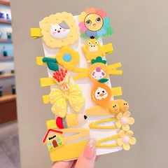 Kẹp tóc cho bé gái họa tiết hoạt hình đáng yêu phong cách Hàn Quốc Set 14 cái