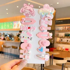 Kẹp tóc cho bé gái họa tiết hoạt hình đáng yêu phong cách Hàn Quốc Set 14 cái