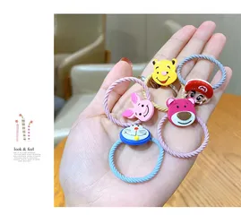 Hộp 30 dây cột tóc nhiều họa tiết đáng yêu cho bé gái