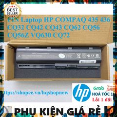 Pin Laptop Chính Hãng HP COMPAQ 435 436 CQ32 CQ42 CQ43 CQ62 CQ56 CQ56Z VQ630 CQ72 MU06 - 6 Cell, Đen, Bảo Hành Nhanh Chóng