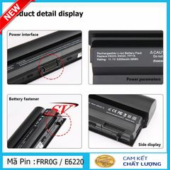 Pin Laptop DELL E6220 E6230 E6320 E6330 E5220 4400-5200mAh - Pin Thay Thế Chất Lượng Cao, Bảo Hành 9 Tháng