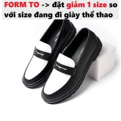 Giày Tây Lười Nam Penny Loafer Da Nguyên Tấm Đen Trắng - Giày Sơn Tùng Thời Trang Cao Cấp, Sang Trọng, Thoải Mái