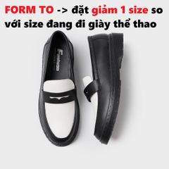 Giày Tây Lười Nam Penny Loafer Da Nguyên Tấm Đen Trắng - Giày Sơn Tùng Thời Trang Cao Cấp, Sang Trọng, Thoải Mái