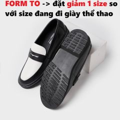 Giày Tây Lười Nam Penny Loafer Da Nguyên Tấm Đen Trắng - Giày Sơn Tùng Thời Trang Cao Cấp, Sang Trọng, Thoải Mái