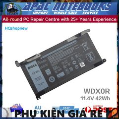 Pin Laptop Dell Inspiron 5378, 13-5378, P69G, P69G001, P58F, P58F001 - Pin Zin Chính Hãng 42w, Đen, Mới 100%