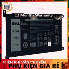 Pin Laptop Dell Inspiron 14 7460 5765 5767 3CRH3 C4HCW FC92N 42Wh Chính Hãng - Pin Zin Đen, 100% Mới, Bảo Hành Chất Lượng