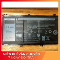 Pin Laptop Dell Inspiron 7557 7559 7566 7567 7759 357F9 Chính Hãng - Pin Zin Đen 74Wh, Thời Gian Sử Dụng Lâu Dài, Phụ Kiện Chất Lượng Cao
