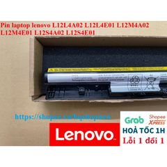 Pin Laptop Lenovo L12L4A02 L12L4E01 4 Cell - Pin Chính Hãng, Bảo Hành 100%, Phụ Kiện Laptop Đen, Thiết Bị Nâng Cao Hiệu Suất