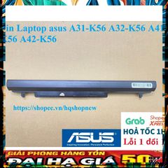 Pin Laptop Asus 6 Cell A31-K56 A32-K56 A41-K56 A42-K56 - Pin Chính Hãng, Bảo Hành 100% - Phụ Kiện Laptop Đen Chất Lượng Cao