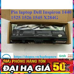 Pin Laptop Dell Inspiron 1440 1525 1526 1545 X284G - Chính Hãng, 6 Cell, Đen, Bảo Hành 100%