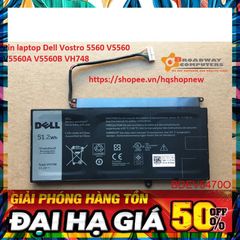 Pin Laptop Dell Vostro 5560 chính hãng - Pin zin VH748 P34f V5560A V5560B 51.2w - Bảo hành uy tín, sản phẩm mới 100%