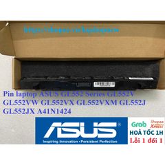 Pin Laptop ASUS A41N1424 GL552 Series - 4 Cell Black Battery Replacement for GL552V, GL552VW, GL552VX, GL552VXM, GL552J, GL552JX