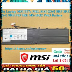 Pin Laptop MSI BTY-M6L 15.2V 80.25Wh - Hàng Chính Hãng Cho MSI GS65 8RF 8RE PS42 8RB P65 9RE MS-16Q2 PS63