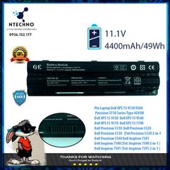 Pin Laptop Dell XPS 15 9550 9560 Precision 5510 - 6 Cell Li-ion 4400mAh, Bảo Hành 12 Tháng, Pin Zin Chất Lượng Cao