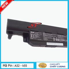 Pin Laptop ASUS A32-K55 K45 K55 X45A X55A A55 R400 R500 6 Cell 4400-5200mAh Thay Thế Chính Hãng, Bảo Hành 9 Tháng