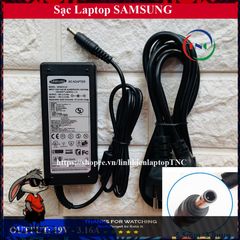 Sạc Laptop Samsung 19V 3.16A Chính Hãng - Dây Nguồn Kèm Theo, Bảo Hành 12 Tháng, Phù Hợp Các Mẫu Laptop Samsung