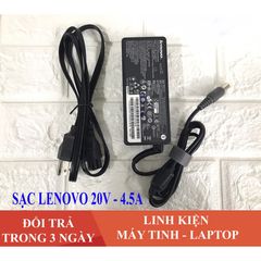Sạc Laptop Lenovo 20V - 4.5A Chân Kim To Dành Cho T400 T410 T420 T430 - Bảo Hành 12 Tháng, Lỗi 1 Đổi 1