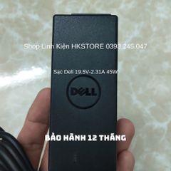 Sạc Laptop Dell 19.5V-2.31A 45W cho Inspiron 14, XPS 11, 12, 13 - Bảo hành 24 tháng, kèm dây nguồn chất lượng cao