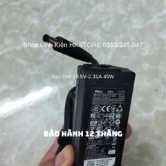 Sạc Laptop Dell 19.5V-2.31A 45W cho Inspiron 14, XPS 11, 12, 13 - Bảo hành 24 tháng, kèm dây nguồn chất lượng cao