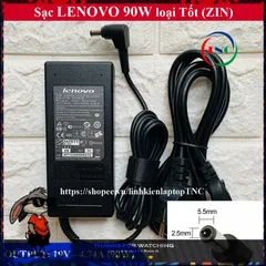 Sạc Lenovo ZIN 19V 4.74A Adapter Cao Cấp, Dây Nguồn Tặng Kèm - Bảo Hành 12 Tháng, Nhỏ Gọn, Đen