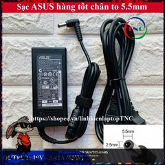 Sạc Laptop Asus ZIN 19V 3.42A 65W - Chân to 5.5mm, Phụ kiện chất lượng, Bảo hành 12 tháng