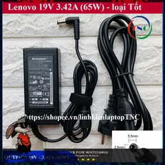 Sạc Lenovo 19V - 3.42A Chân To Đường Kính 5.5mm, Adapter Chính Hãng, Bảo Hành 12 Tháng, Sạc Cao Cấp Cho Laptop