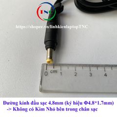 Sạc Laptop HP Compaq 18.5V 3.5A (65W) Chân Vàng Kèm Dây Nguồn - Tương Thích HP Compaq và Pavilion Cũ