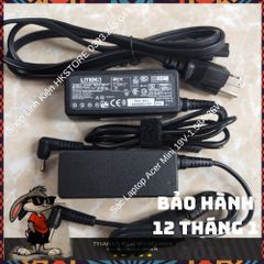 Sạc Laptop Acer Mini 19V-1.58A 36W - Tương thích Acer One 8.9, 10.1, D257-1437, D257-1806 - Bảo hành 12 tháng, kèm dây nguồn