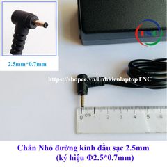 Sạc Laptop Asus Eee PC 1015 N455 1201HA EXA0901XH Chân Nhỏ - Adapter 19V 2.1A, Bảo Hành 12 Tháng