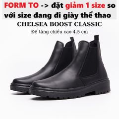Giày Da Nam Chelsea Classic Tăng Chiều Cao 4.5cm - Thời Trang Dễ Phối Đồ, Bốt Cao Cấp Chính Hãng
