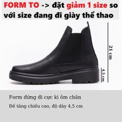 Giày Da Nam Chelsea Classic Tăng Chiều Cao 4.5cm - Thời Trang Dễ Phối Đồ, Bốt Cao Cấp Chính Hãng