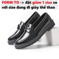 Giày Tây Lười Nam Da Bóng Penny Loafer - Đế Tăng Chiều Cao 4cm Chống Trượt, Thời Trang Dễ Phối Đồ Cho Quý Ông
