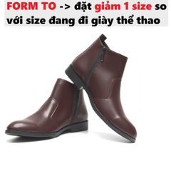 Giày Da Nam Chelsea Boots Nâu Cổ Khóa Đế Khâu Chắc Chắn - Thời Trang Dễ Phối Đồ Cho Mọi Dịp