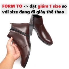 Giày Da Nam Chelsea Boots Nâu Cổ Khóa Đế Khâu Chắc Chắn - Thời Trang Dễ Phối Đồ Cho Mọi Dịp