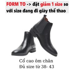 Giày Da Nam Chelsea Boots Classic - Bốt Thời Trang Đế Khâu Cao 3cm, Dễ Phối Đồ, Chất Lượng Cao