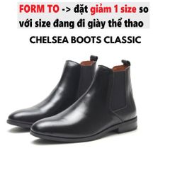 Giày Da Nam Chelsea Boots Classic - Bốt Thời Trang Đế Khâu Cao 3cm, Dễ Phối Đồ, Chất Lượng Cao