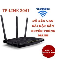Bộ Phát Wifi TP-Link 2041N Cũ, 3 Ăng-ten, Tốc độ 450Mbps, Sóng Khỏe, Cài Đặt Dễ Dàng, Phụ Kiện Mạng Tốt Nhất