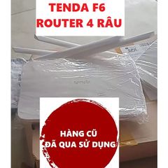 Bộ phát Wifi 4 râu TENDA F6 HÀNG CŨ - Tốc độ 300Mbps, Phát sóng mạnh, Dễ cài đặt, Hỗ trợ thiết lập Wifi phụ, Nhiều cổng LAN