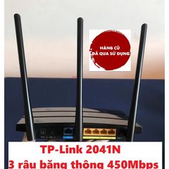 Bộ Phát Wifi TP-Link 2041N (Hàng Cũ) - Router 3 Râu Tốc Độ 450Mbps, Phát Sóng Mạnh, Xuyên Tường, Tiết Kiệm Chi Phí
