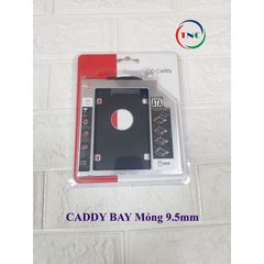 Khay Ổ Cứng Laptop Caddy Bay Mỏng 9.5mm Chuẩn SATA 3.0 - Phụ Kiện Gắn Thêm SSD/HDD 2.5