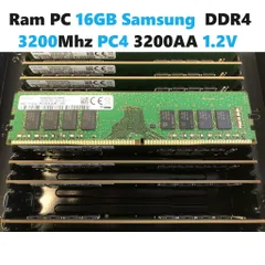 LINH KIỆN? Ram 16GB DDR4 ( Samsung ) Bus 3200Mhz PC4 3200AA 1.2V Dùng Cho Máy Tính Để Bàn PC Desktop - BH 36 tháng 1 đổ