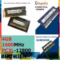 Ram Laptop DDR3 4GB 1600MHz PC3L-12800 1.35V Hynix Kingston Samsung - Bảo Hành 36 Tháng 1 Đổi 1, Phụ Kiện Máy Tính Chất Lượng
