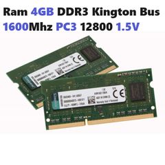 RAM Laptop DDR3 4GB 1600MHz PC3-12800 Chính Hãng Hynix/Samsung/Kingston - Bảo Hành 36 Tháng, Phụ Kiện Laptop Chất Lượng Cao